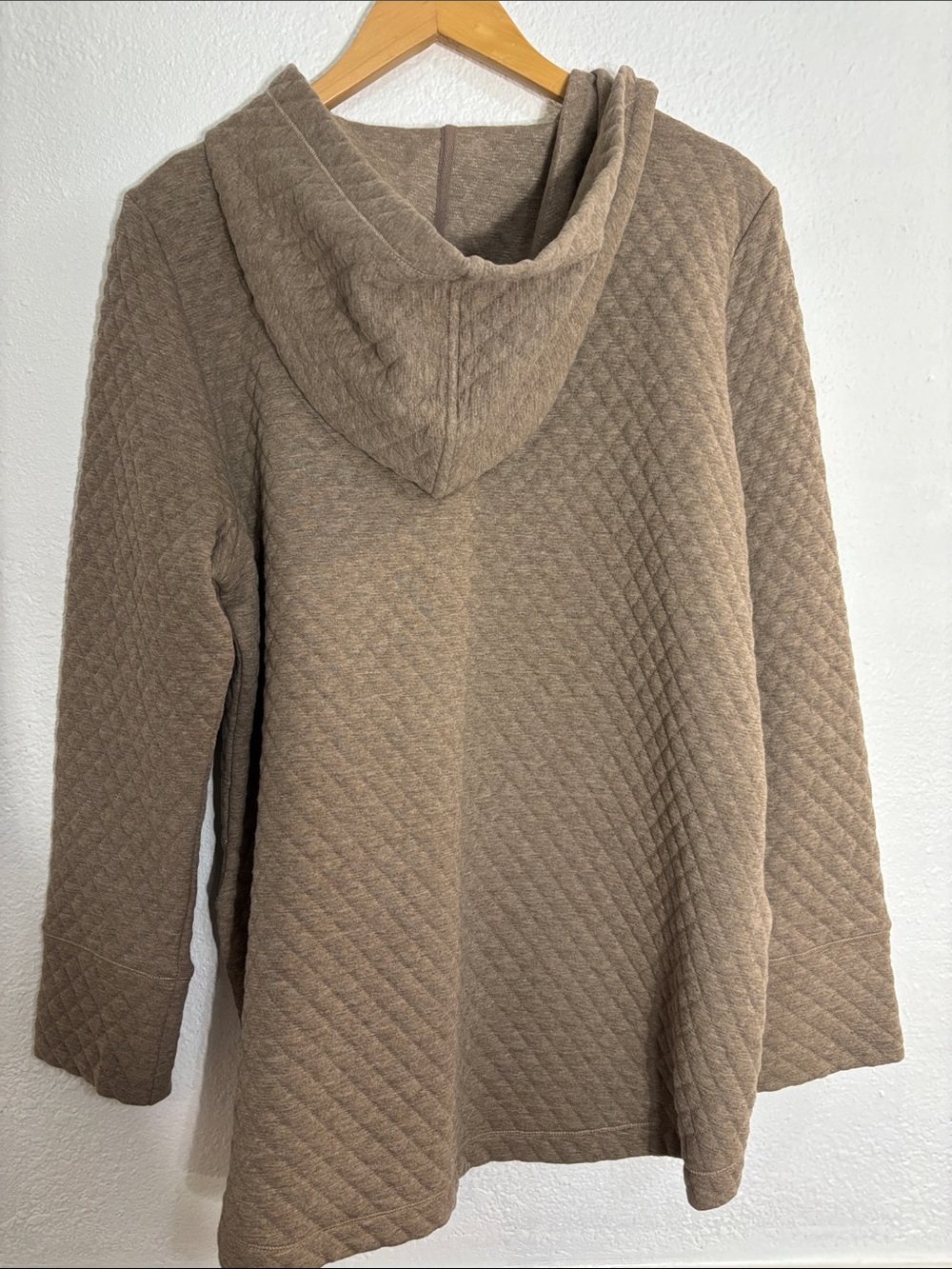 NWT Soft Surroundings Brown Quilted Hooded Jacket Coat Large L Boho Comfort - Picture 9 of 10